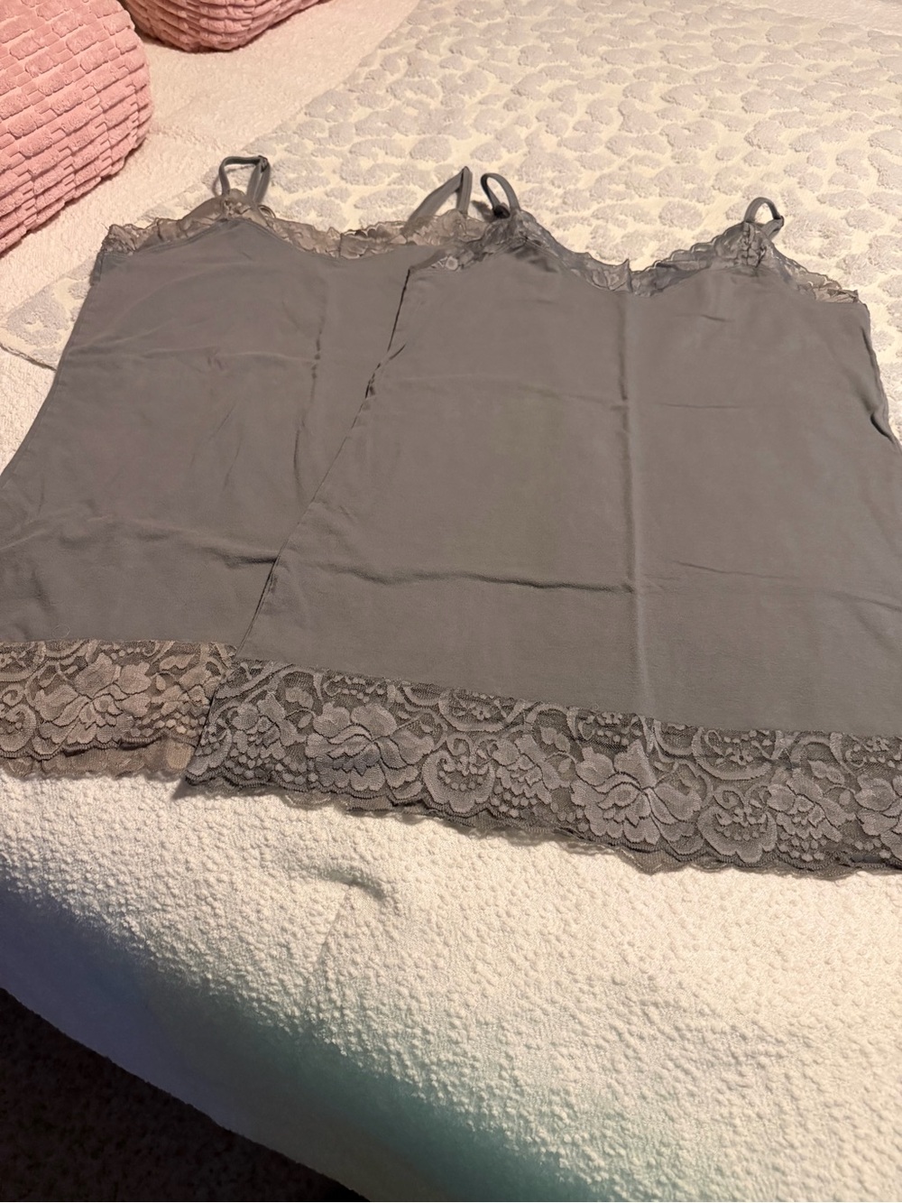 torrid Gray Lace-Trim Cami Tank